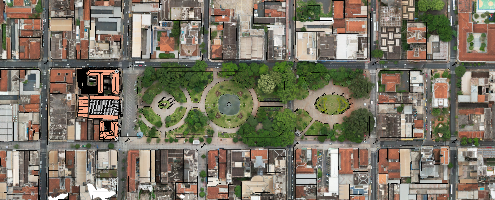 Foto aérea da Praça XV