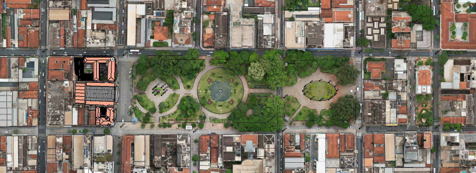 Foto aérea da Praça XV